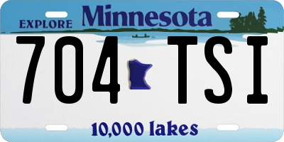 MN license plate 704TSI