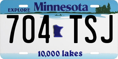 MN license plate 704TSJ