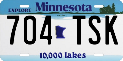 MN license plate 704TSK