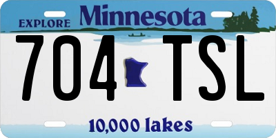 MN license plate 704TSL