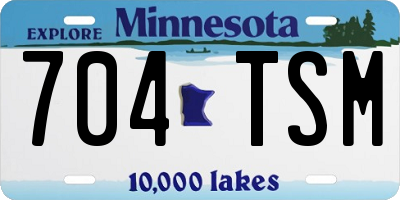 MN license plate 704TSM