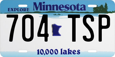 MN license plate 704TSP