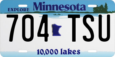 MN license plate 704TSU