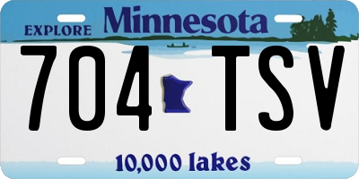 MN license plate 704TSV