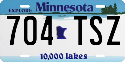 MN license plate 704TSZ