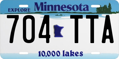 MN license plate 704TTA