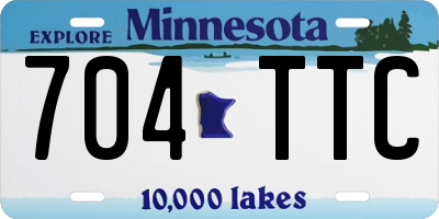MN license plate 704TTC
