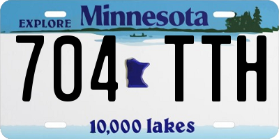 MN license plate 704TTH