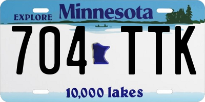MN license plate 704TTK
