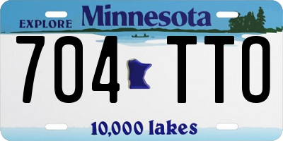 MN license plate 704TTO