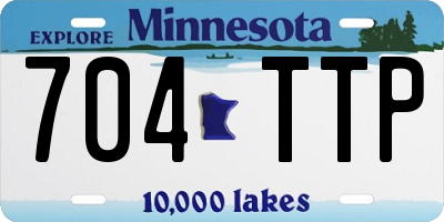 MN license plate 704TTP