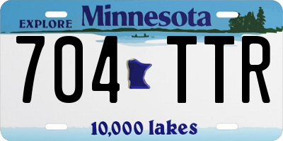 MN license plate 704TTR