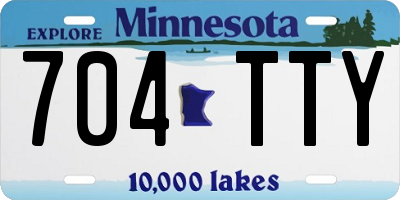 MN license plate 704TTY