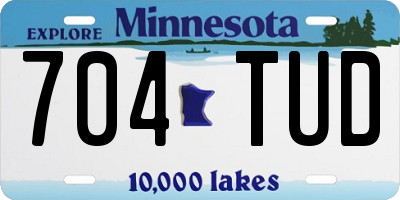 MN license plate 704TUD