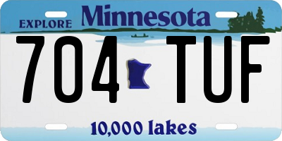MN license plate 704TUF