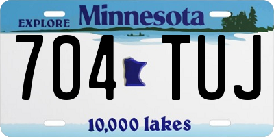 MN license plate 704TUJ