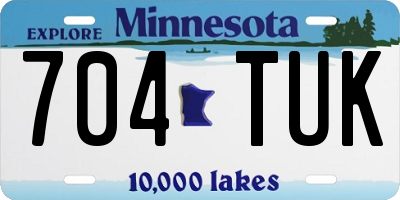 MN license plate 704TUK