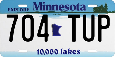 MN license plate 704TUP
