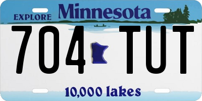 MN license plate 704TUT