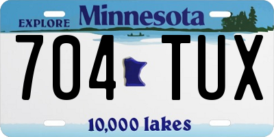 MN license plate 704TUX