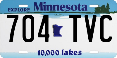 MN license plate 704TVC