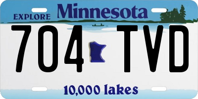 MN license plate 704TVD