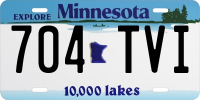 MN license plate 704TVI