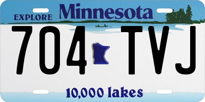 MN license plate 704TVJ
