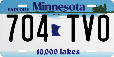 MN license plate 704TVO