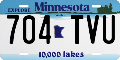 MN license plate 704TVU