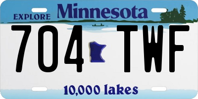 MN license plate 704TWF