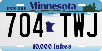 MN license plate 704TWJ