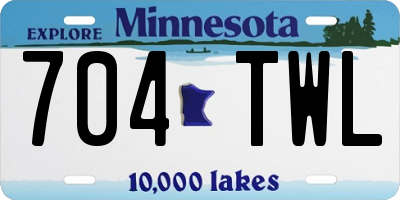 MN license plate 704TWL