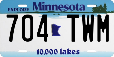 MN license plate 704TWM