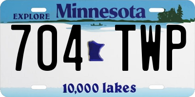 MN license plate 704TWP