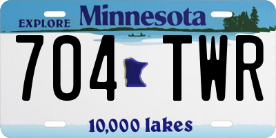 MN license plate 704TWR