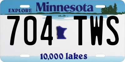 MN license plate 704TWS