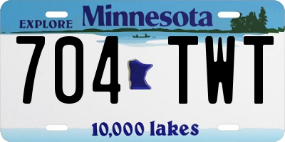 MN license plate 704TWT