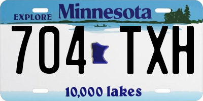 MN license plate 704TXH