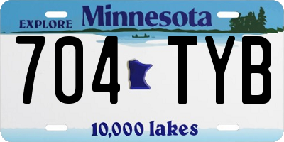 MN license plate 704TYB