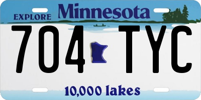 MN license plate 704TYC