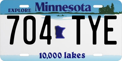 MN license plate 704TYE