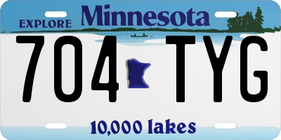 MN license plate 704TYG