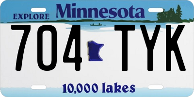 MN license plate 704TYK