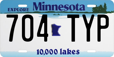 MN license plate 704TYP