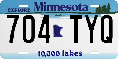 MN license plate 704TYQ