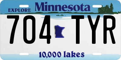 MN license plate 704TYR