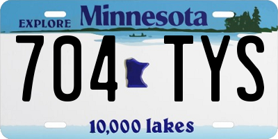 MN license plate 704TYS