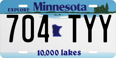 MN license plate 704TYY