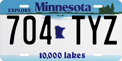 MN license plate 704TYZ